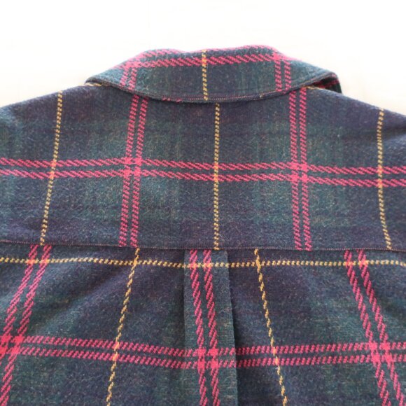 Faherty Navy and Pink Plaid Button Down Shirt - Picture 5 of 9